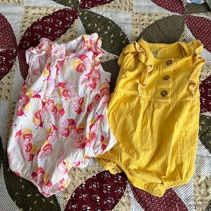 Rompers good as new !